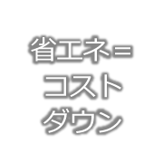 省エネルギーでコストダウン